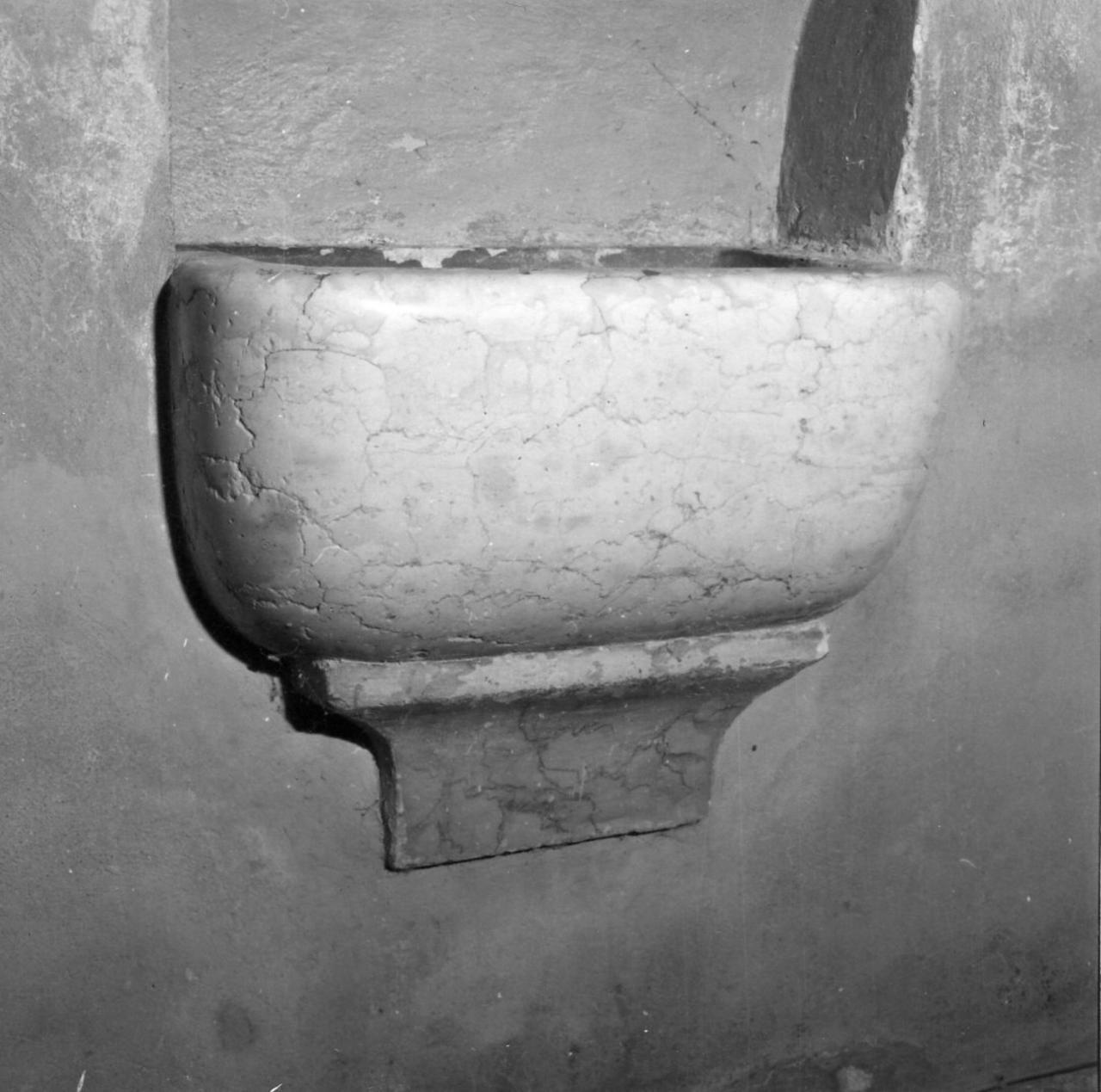 acquasantiera, serie - bottega reggiana (fine/inizio secc. XVIII/ XIX)