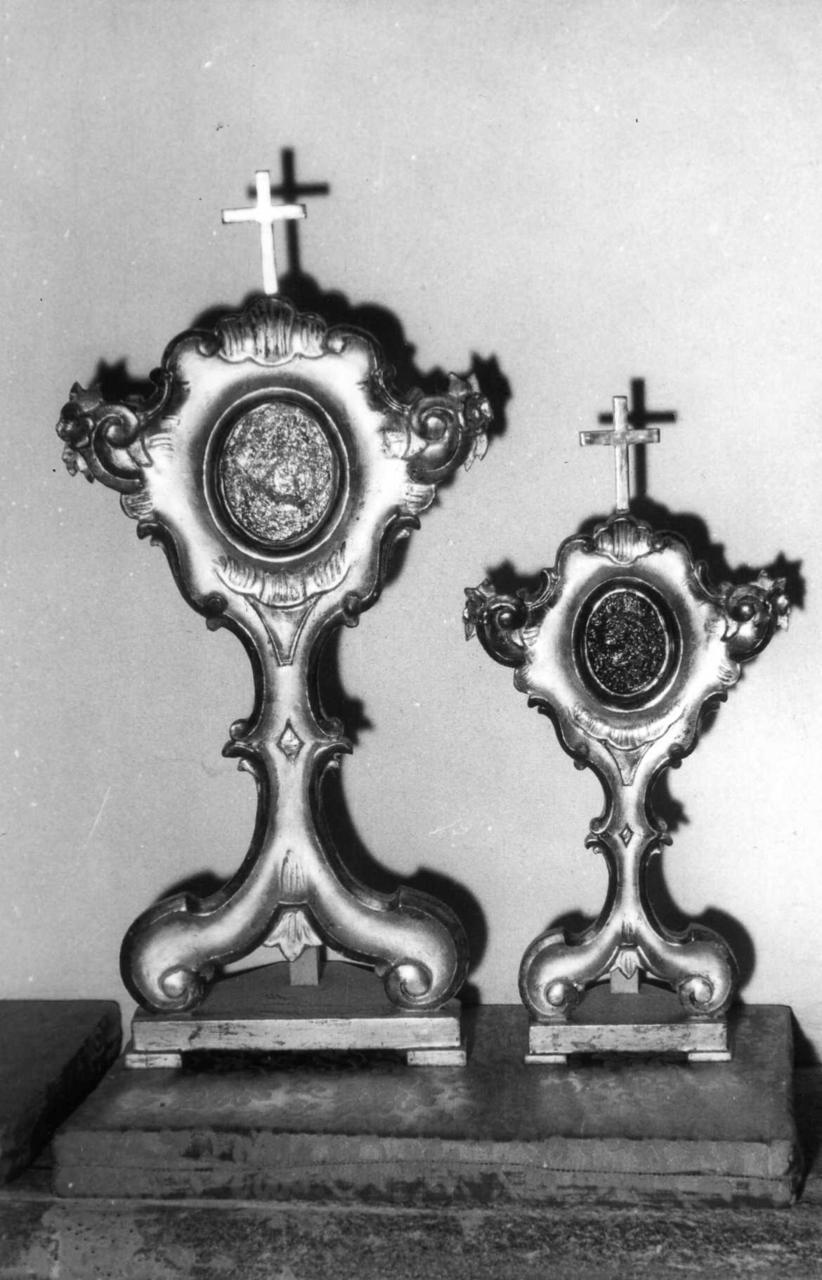 reliquiario - a ostensorio, serie - bottega emiliana (sec. XVIII, sec. XIX)