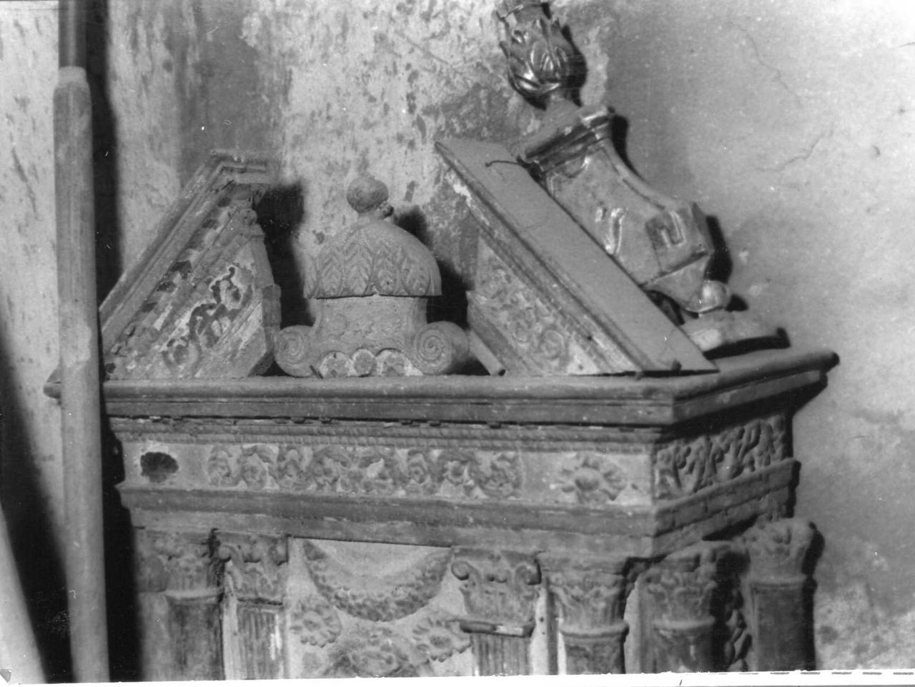 tabernacolo - a tempietto - bottega emiliana (fine/inizio secc. XVII/ XVIII)