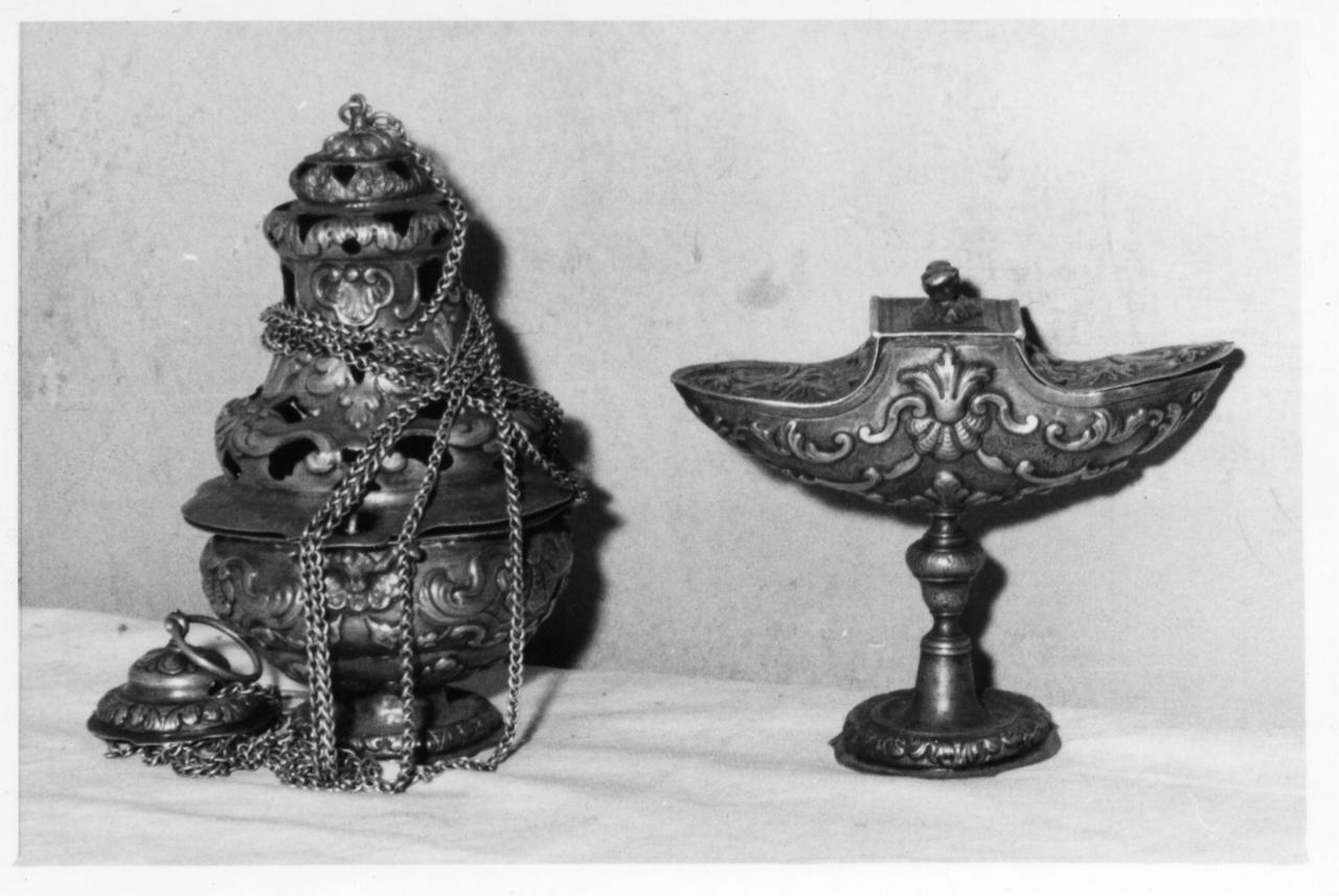 navicella portaincenso - bottega emiliana (inizio sec. XVIII)