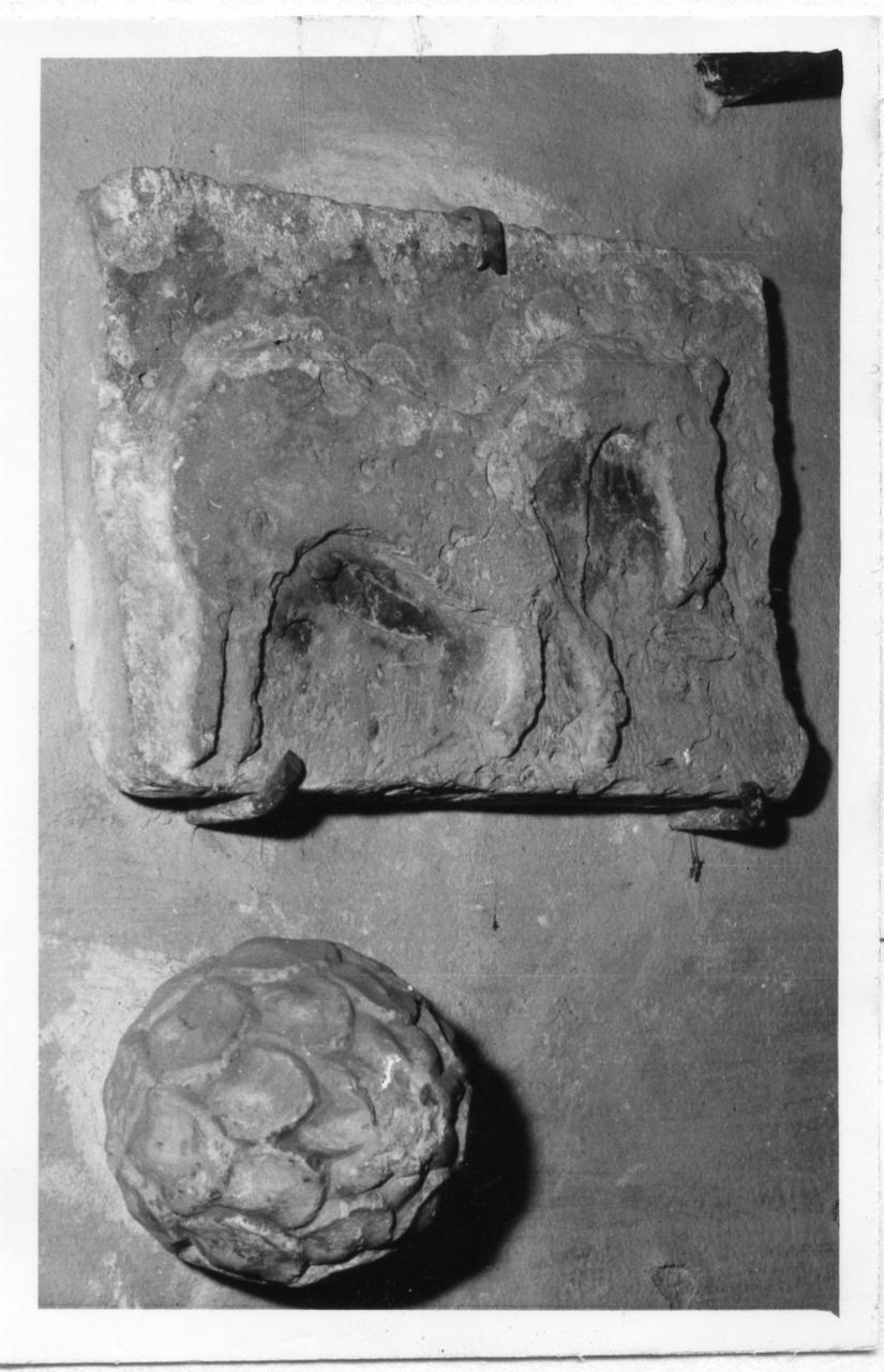 animale (formella) - bottega italiana (sec. XII)