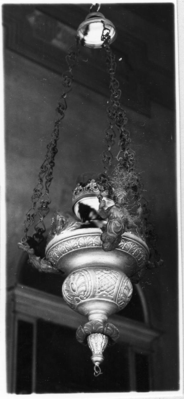 lampada pensile - bottega italiana (seconda metà sec. XIX)