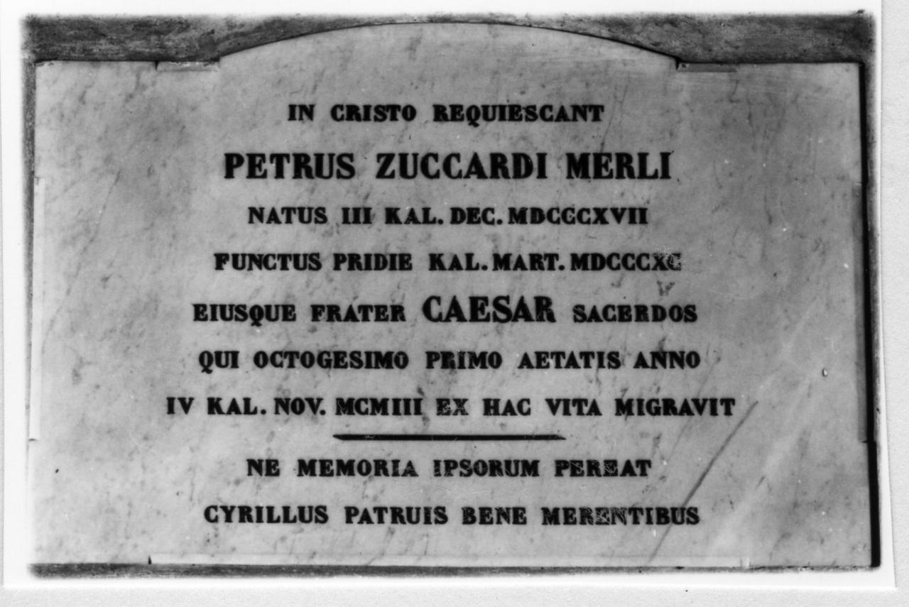 lapide tombale - bottega reggiana (sec. XX)