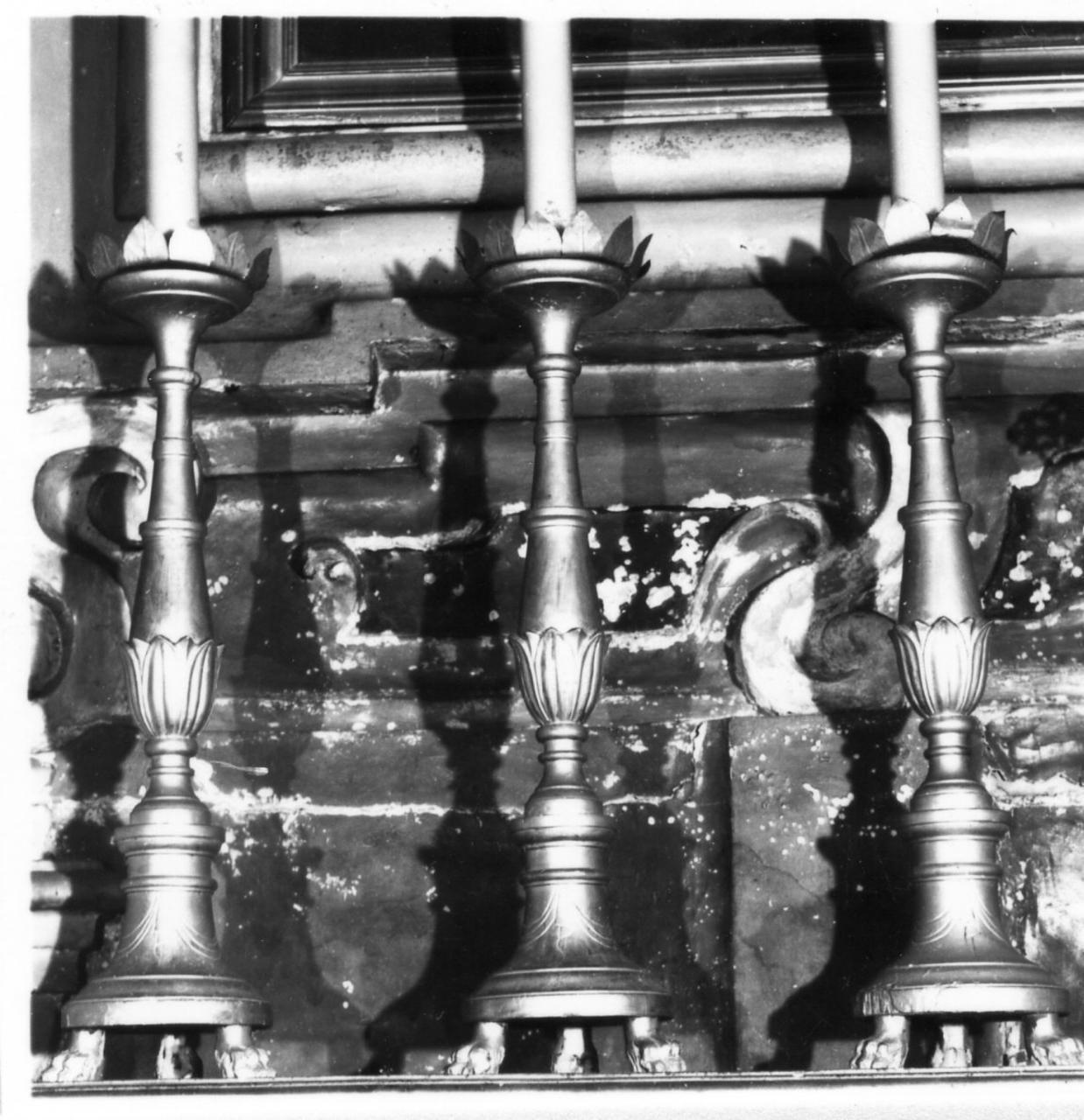 candeliere, serie - bottega reggiana (prima metà sec. XIX)