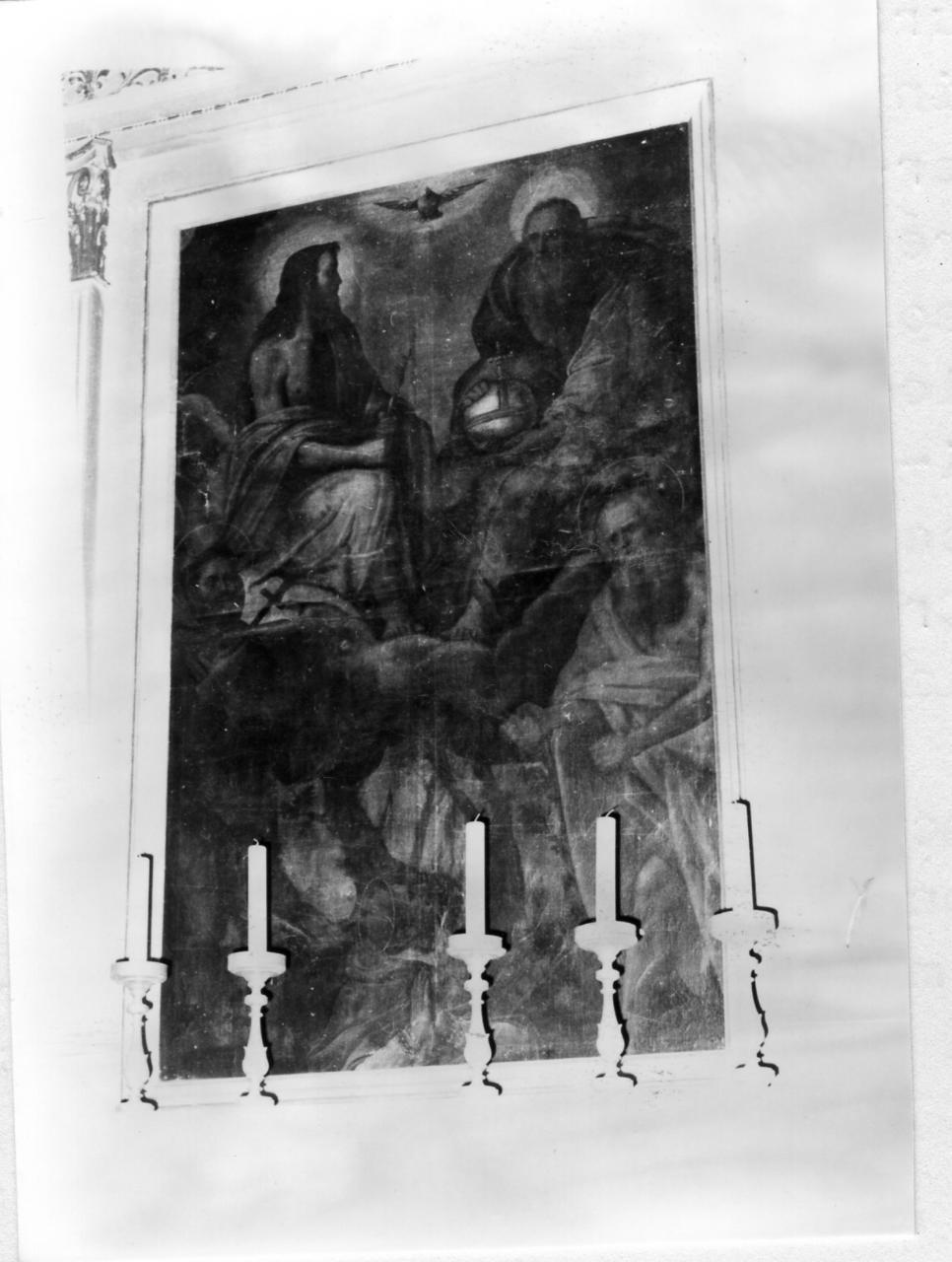 adorazione della Trinità (dipinto) di Borbone Jacopo (prima metà sec. XVII)