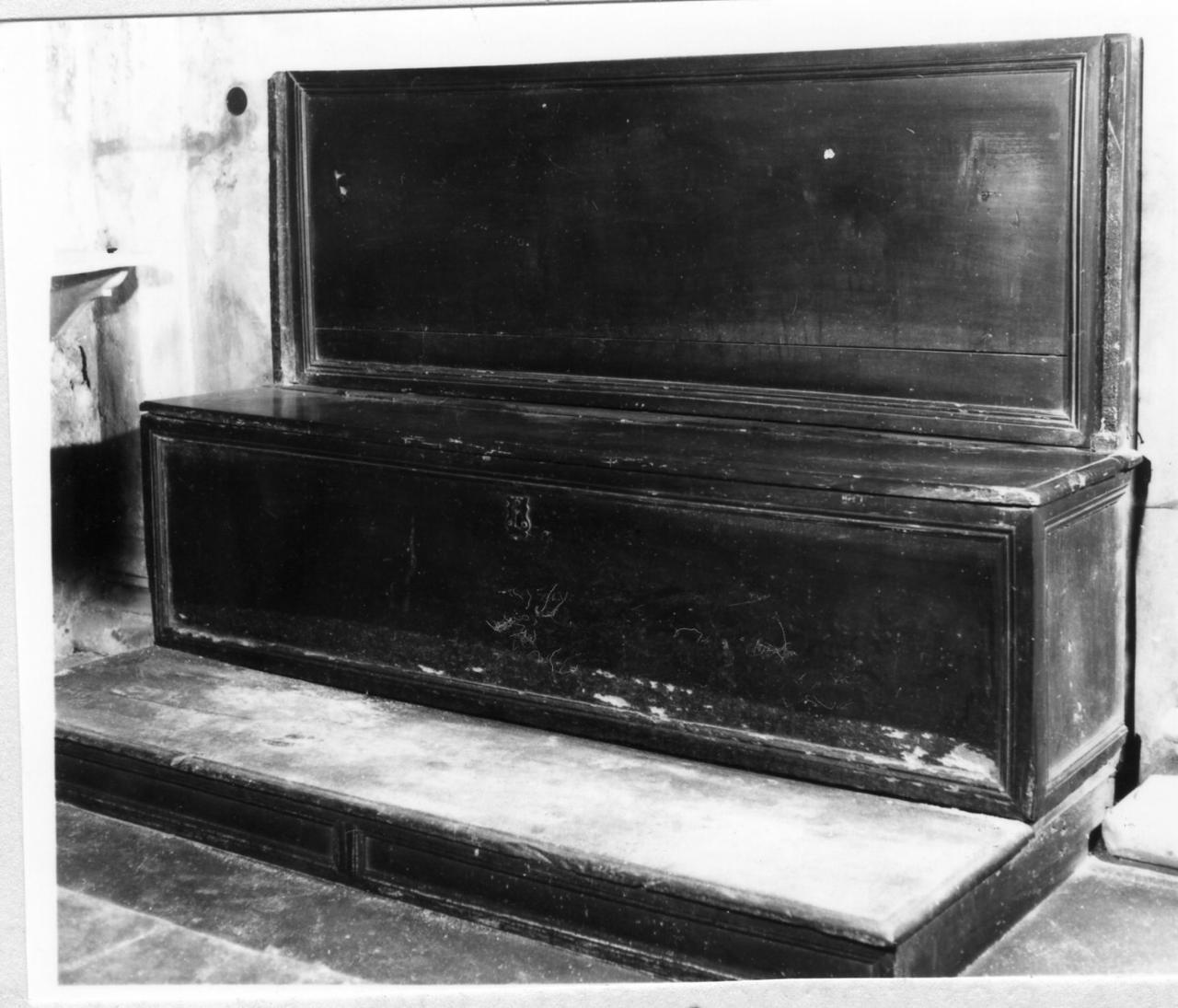 cassapanca - bottega reggiana (seconda metà sec. XVII)