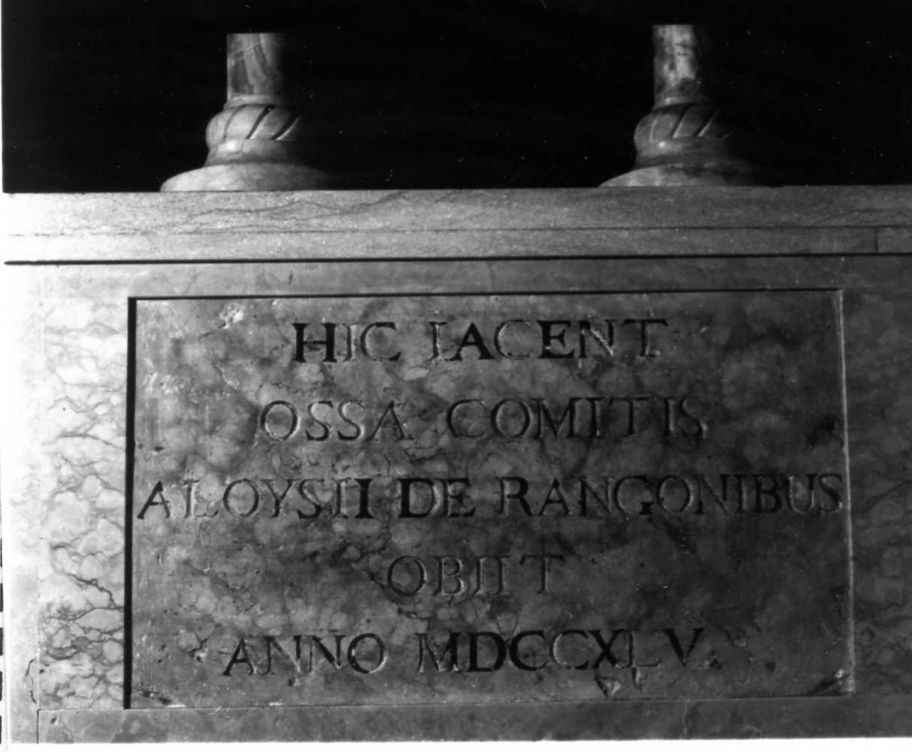 lapide tombale - bottega reggiana (sec. XVIII)