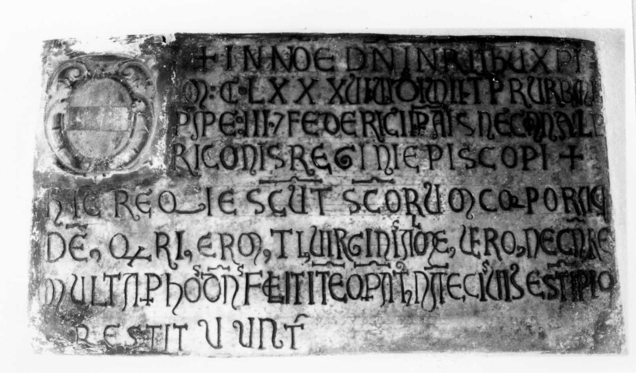 lapide commemorativa - bottega reggiana (sec. XII)