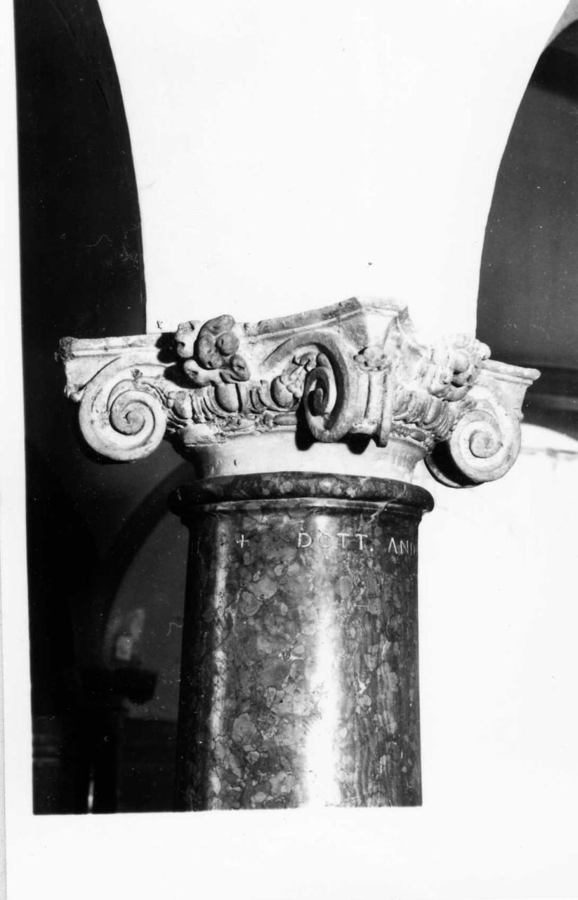 capitello ionico, serie - bottega reggiana (prima metà sec. XVI)