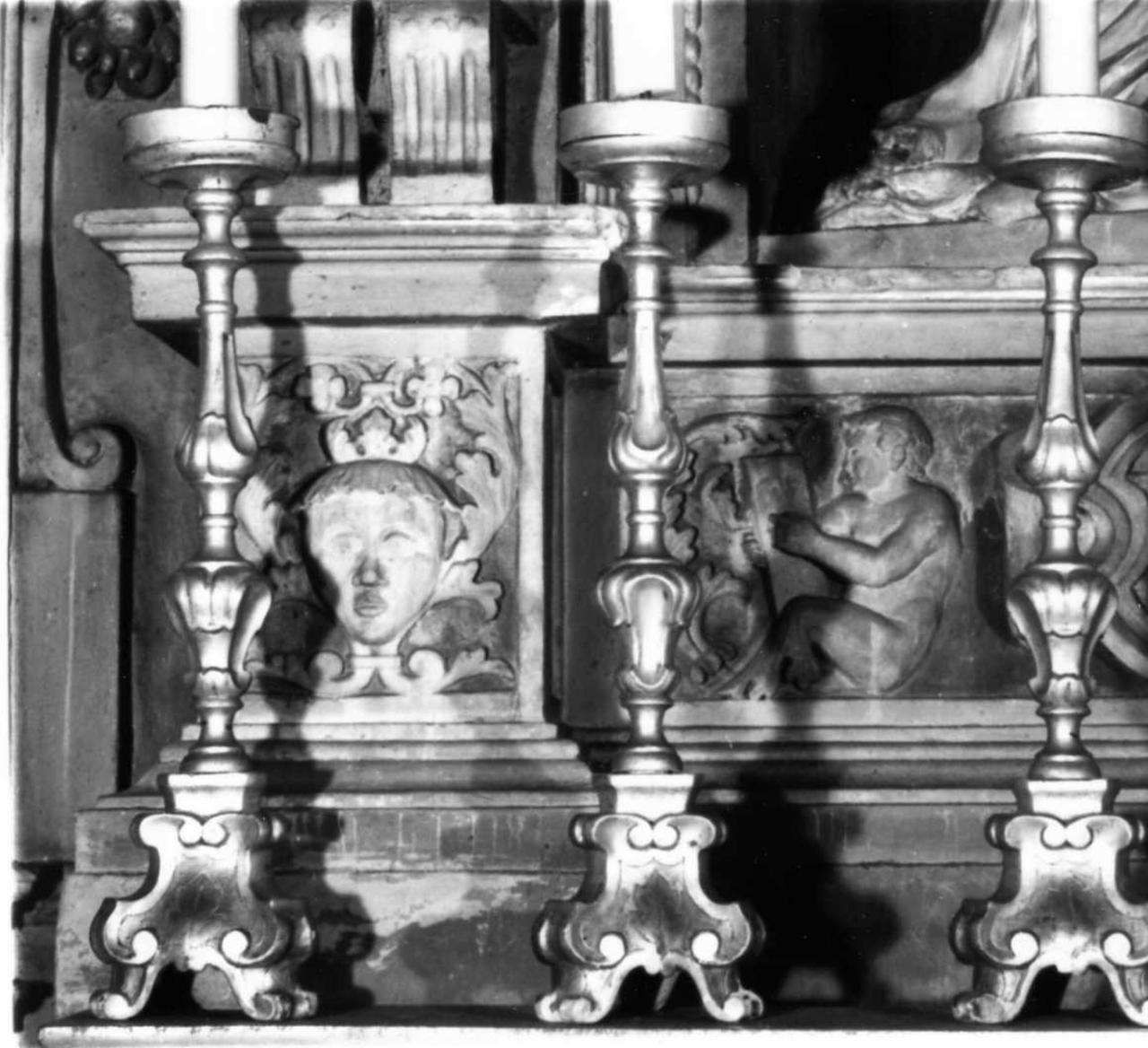 candeliere, serie - bottega reggiana (seconda metà sec. XVIII)