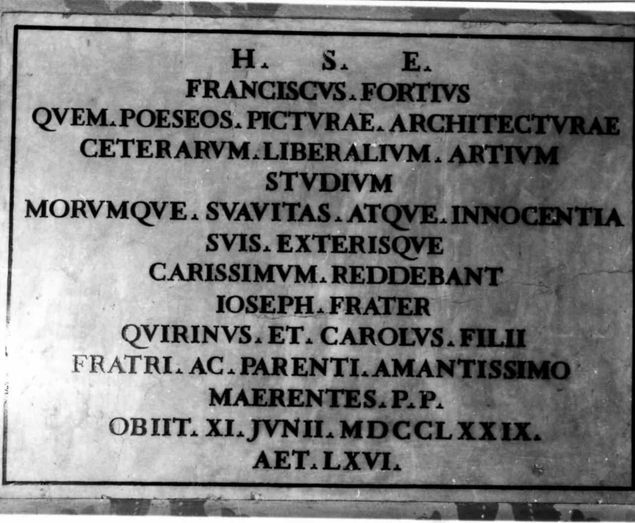 lapide tombale - bottega reggiana (sec. XVIII)