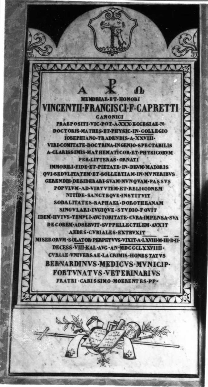 lapide tombale - bottega reggiana (sec. XIX)