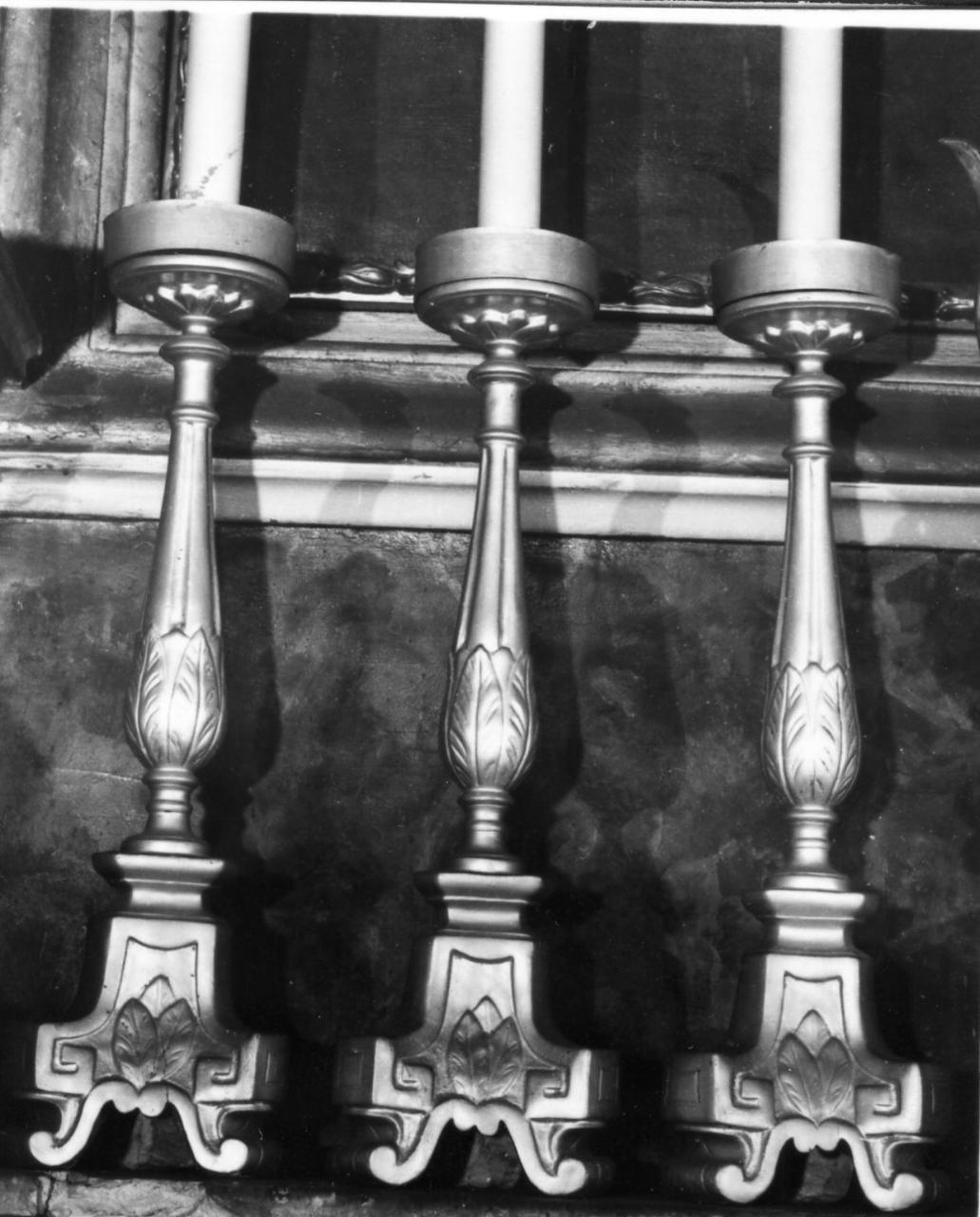 candeliere, serie - bottega reggiana (prima metà sec. XIX)