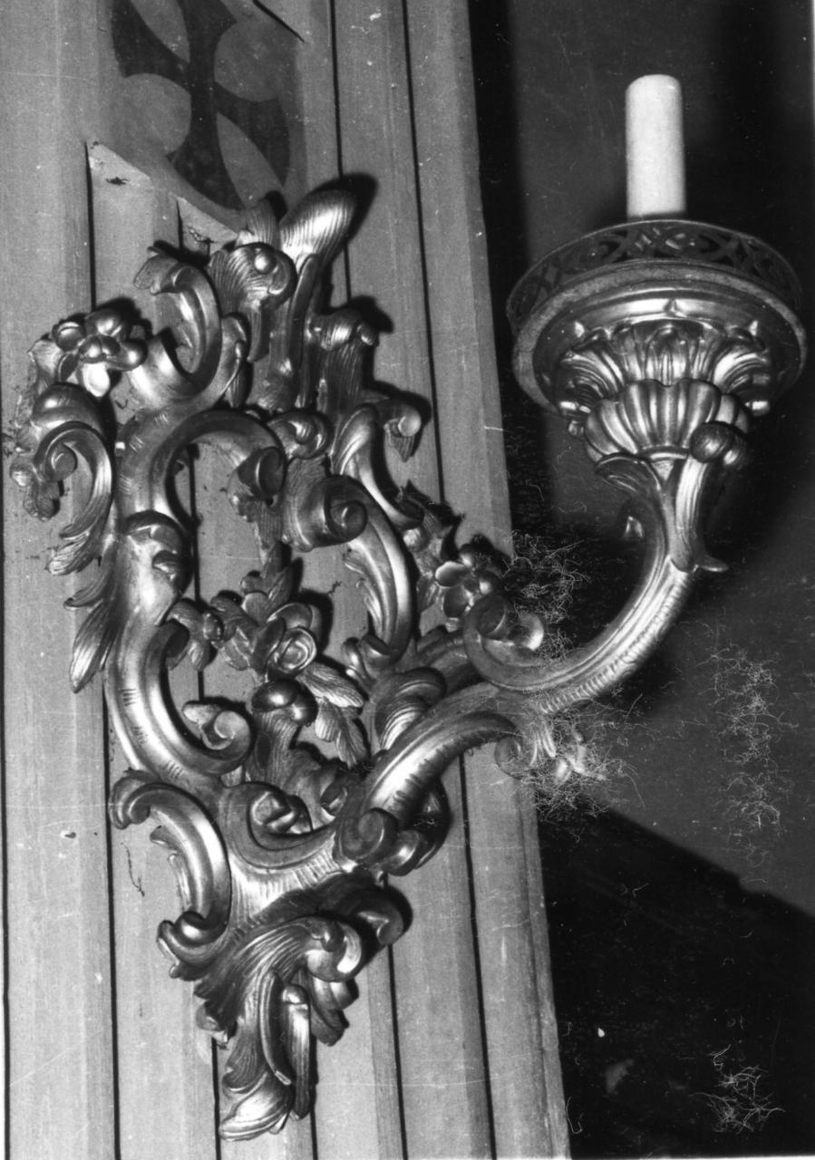 candeliere da parete, serie - bottega reggiana (prima metà sec. XIX)