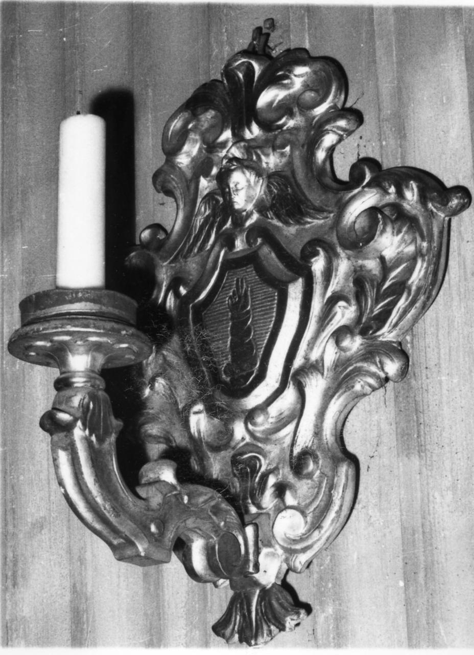 candeliere da parete, serie - bottega reggiana (prima metà sec. XIX)