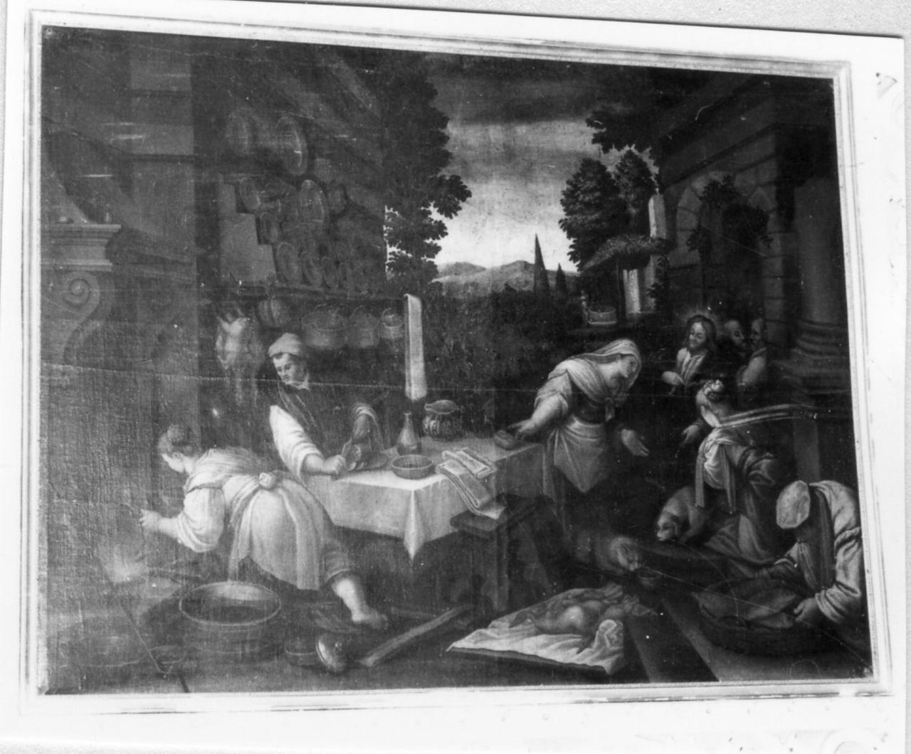 cena di Betania (dipinto) - ambito bassanese (seconda metà sec. XVI)