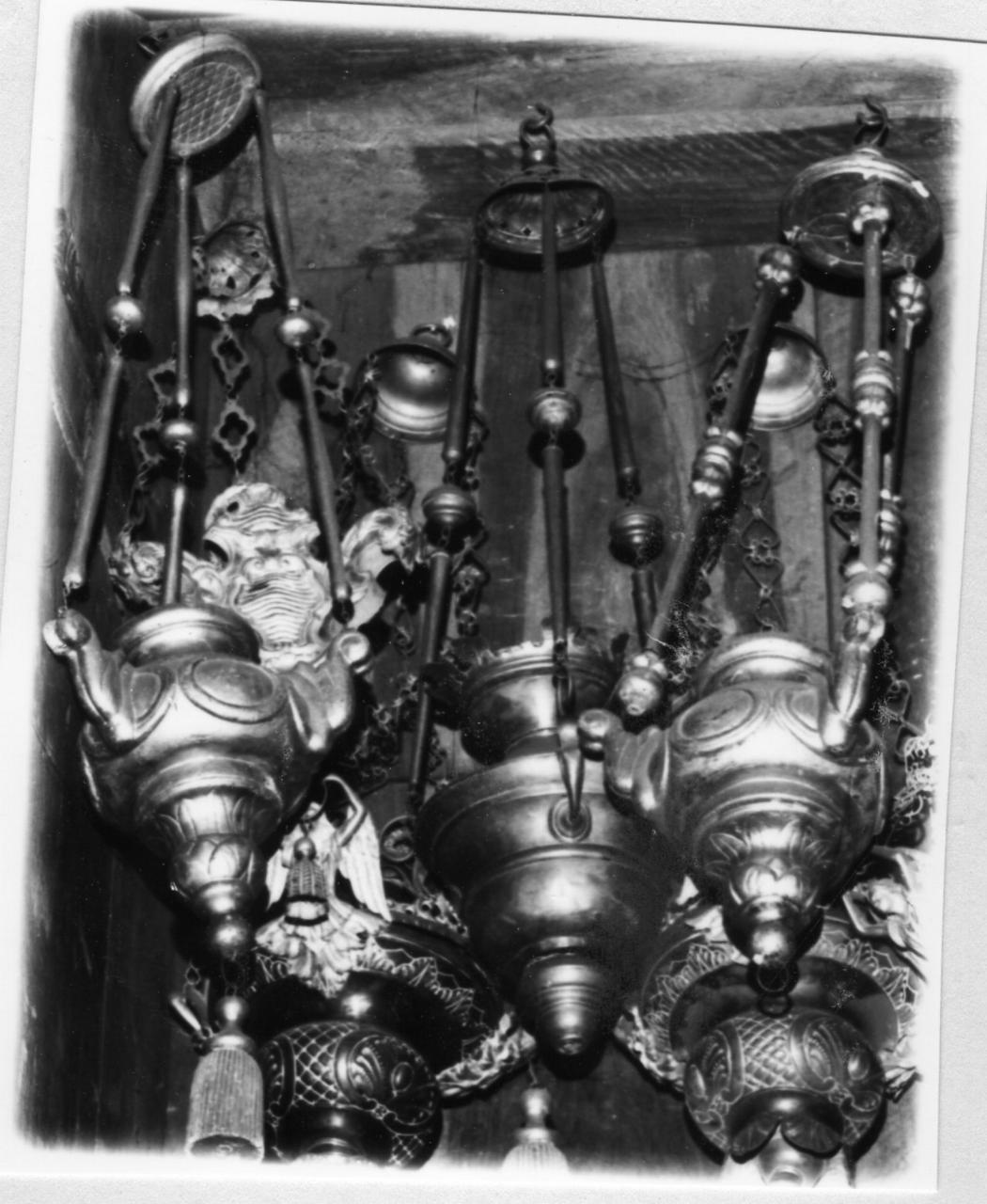 lampada pensile, serie - bottega reggiana (prima metà sec. XIX)