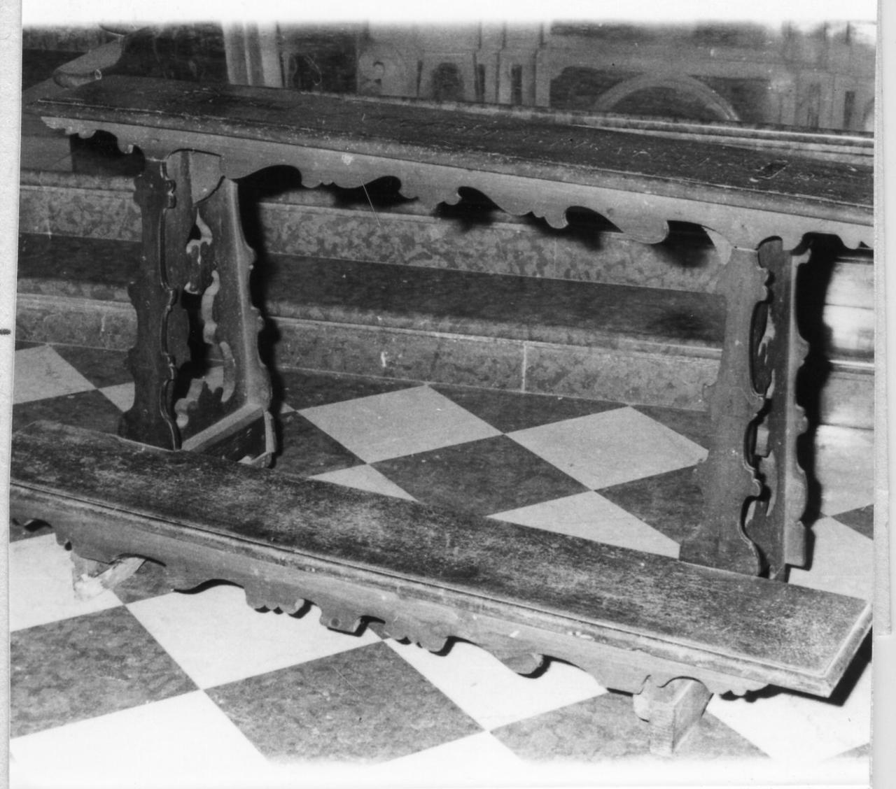 banco da chiesa, serie - bottega reggiana (sec. XVIII)