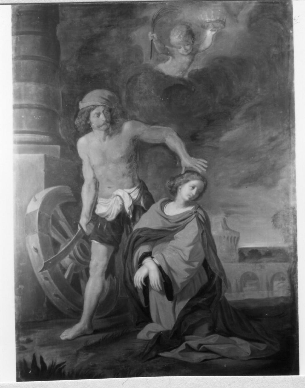 martirio di Santa Caterina d'Alessandria (dipinto) di Gennari Benedetto il Giovane (seconda metà sec. XVII)