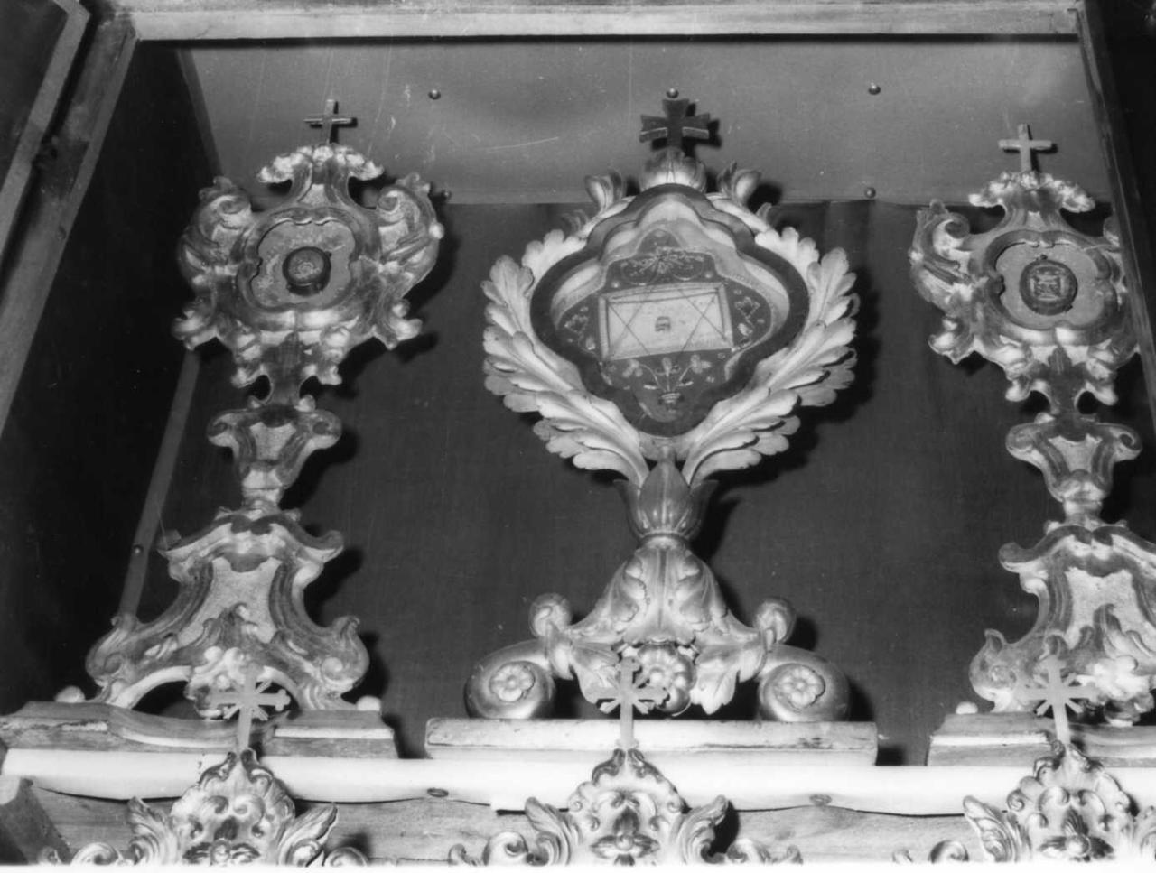 reliquiario - a ostensorio, serie - bottega emiliana (seconda metà sec. XVIII)