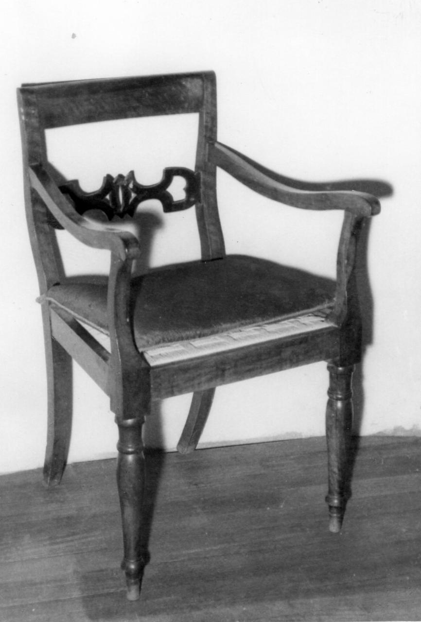 sedia - a braccioli - bottega reggiana (sec. XIX)