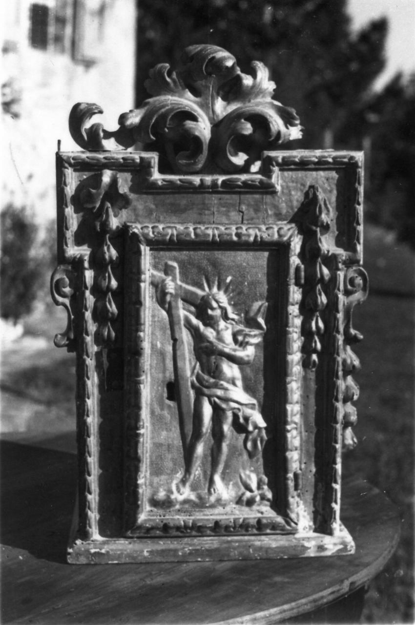 Cristo redentore (tabernacolo - a frontale architettonico) - bottega emiliana (inizio sec. XVIII)