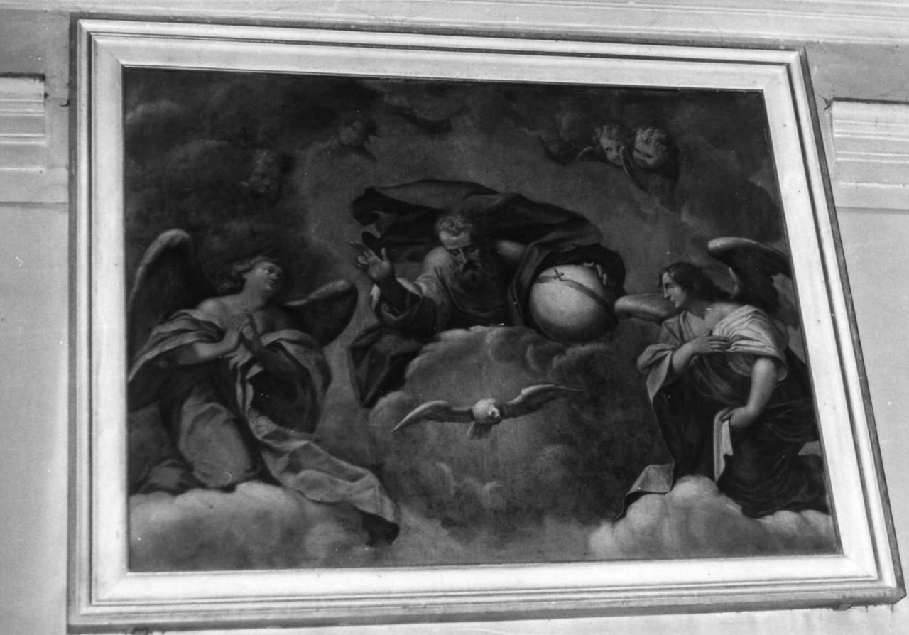 Eterno e due angeli (dipinto) - ambito emiliano (sec. XVIII)