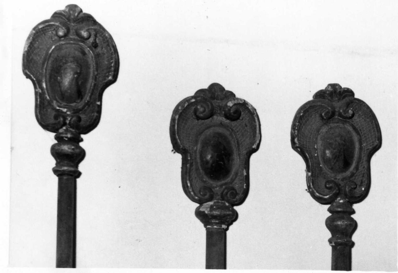 mazza processionale, serie - bottega reggiana (sec. XVIII)