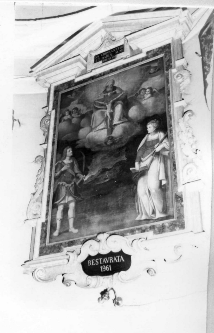 Trinità con San Grisanto e Daria (dipinto) - ambito reggiano (secondo quarto sec. XVII)