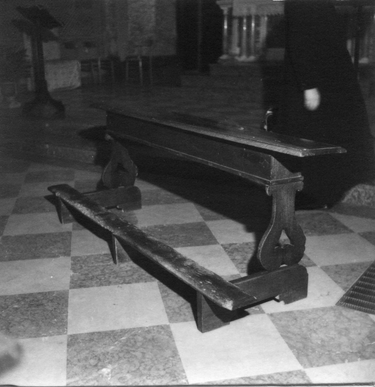 banco da chiesa, serie - bottega reggiana (sec. XVII, sec. XIX)