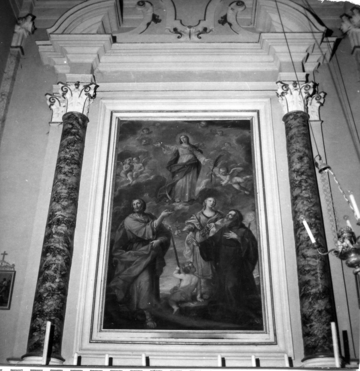Immacolata Concezione e santi (dipinto) di Casalini Torelli Lucia (sec. XVIII)