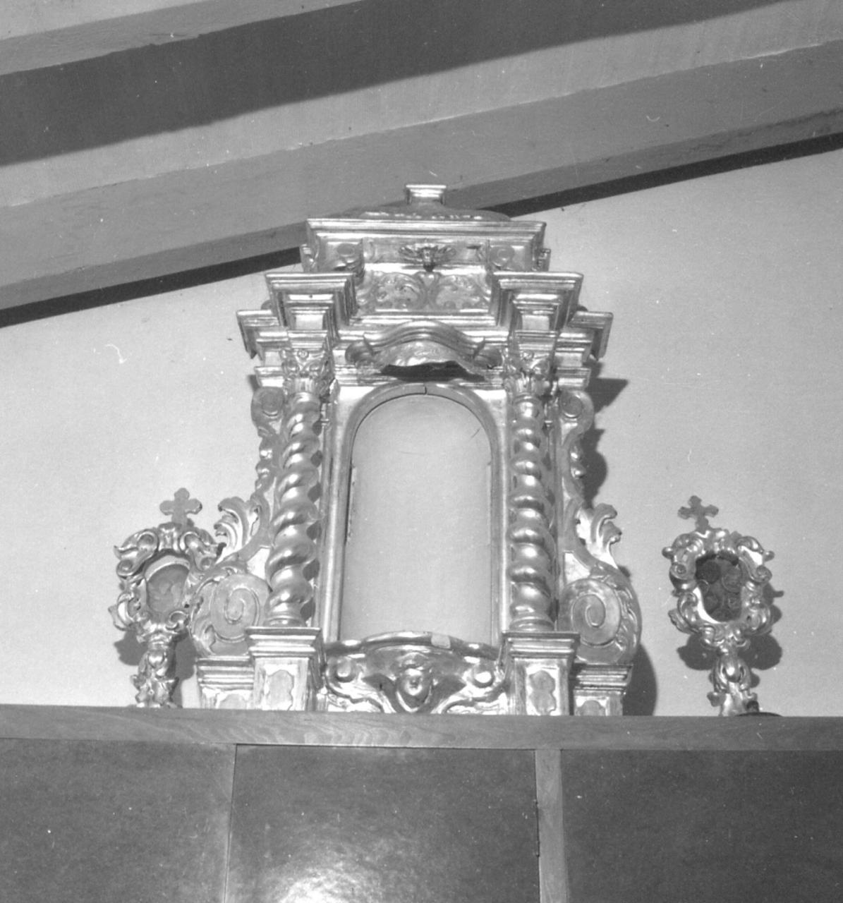 tronetto per esposizione eucaristica - bottega emiliana (prima metà sec. XVIII)