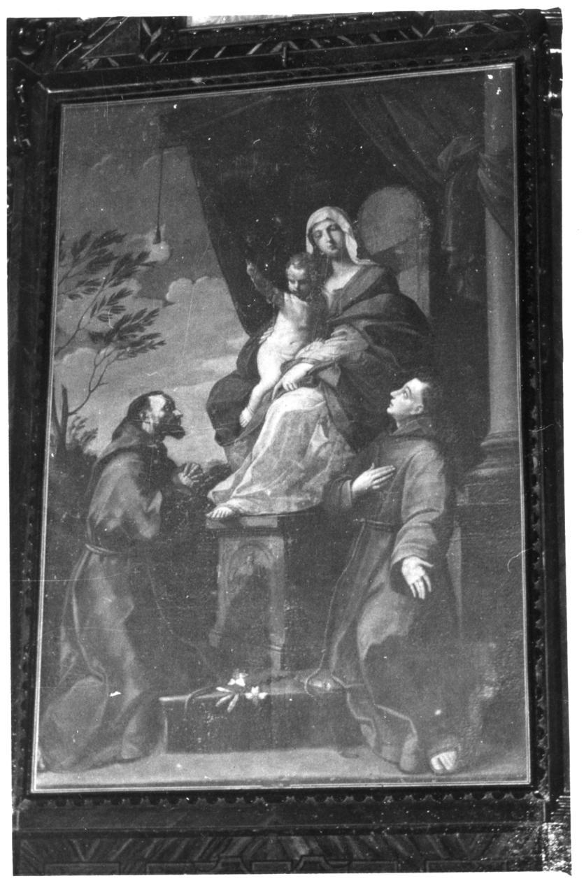 Madonna con Bambino, San Francesco d'Assisi e Sant'Antonio da Padova (dipinto) - ambito emiliano (inizio sec. XVIII)
