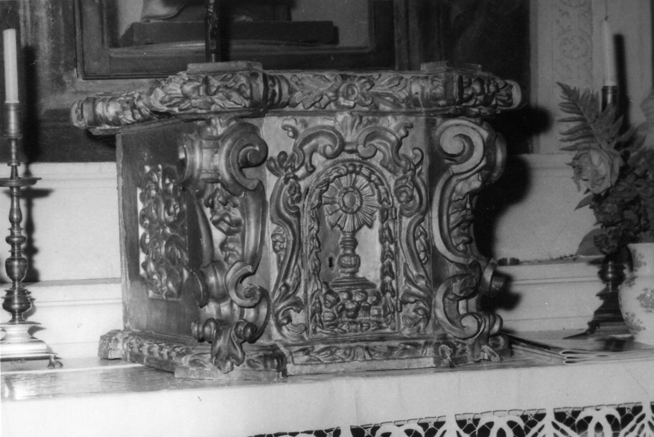 tabernacolo - a frontale architettonico - bottega reggiana (fine/inizio secc. XVII/ XVIII)