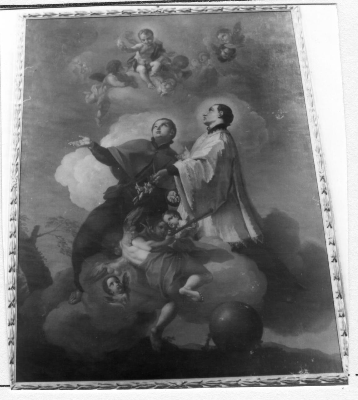 Gloria di San Luigi Gonzaga e San Stanislao Kostka (dipinto) di Balestra Antonio (attribuito) (prima metà sec. XVIII)