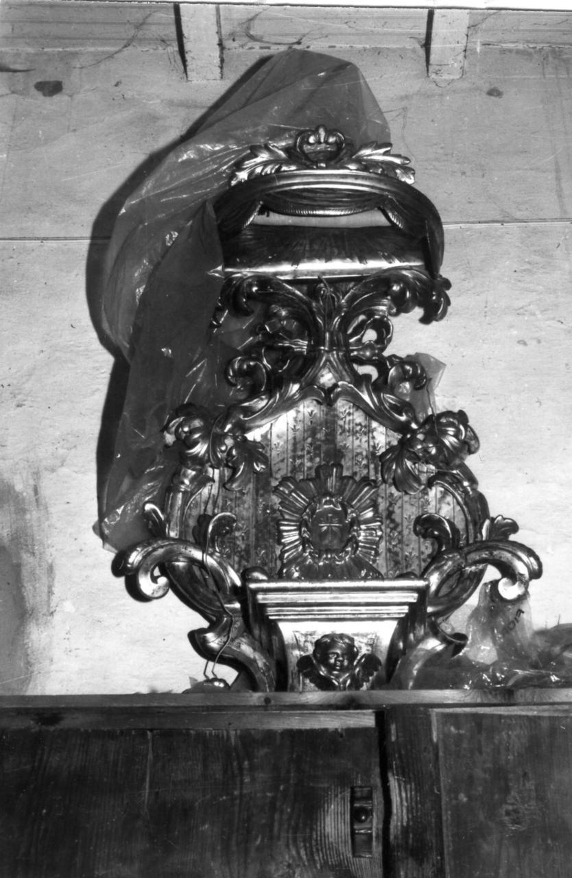 tronetto per esposizione eucaristica - bottega emiliana (inizio sec. XIX)