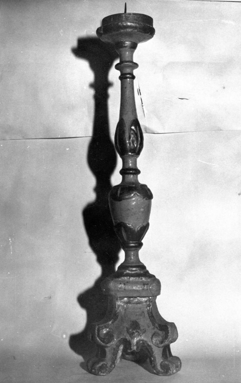 candeliere, serie - bottega emiliana (fine/inizio secc. XVIII/ XIX)