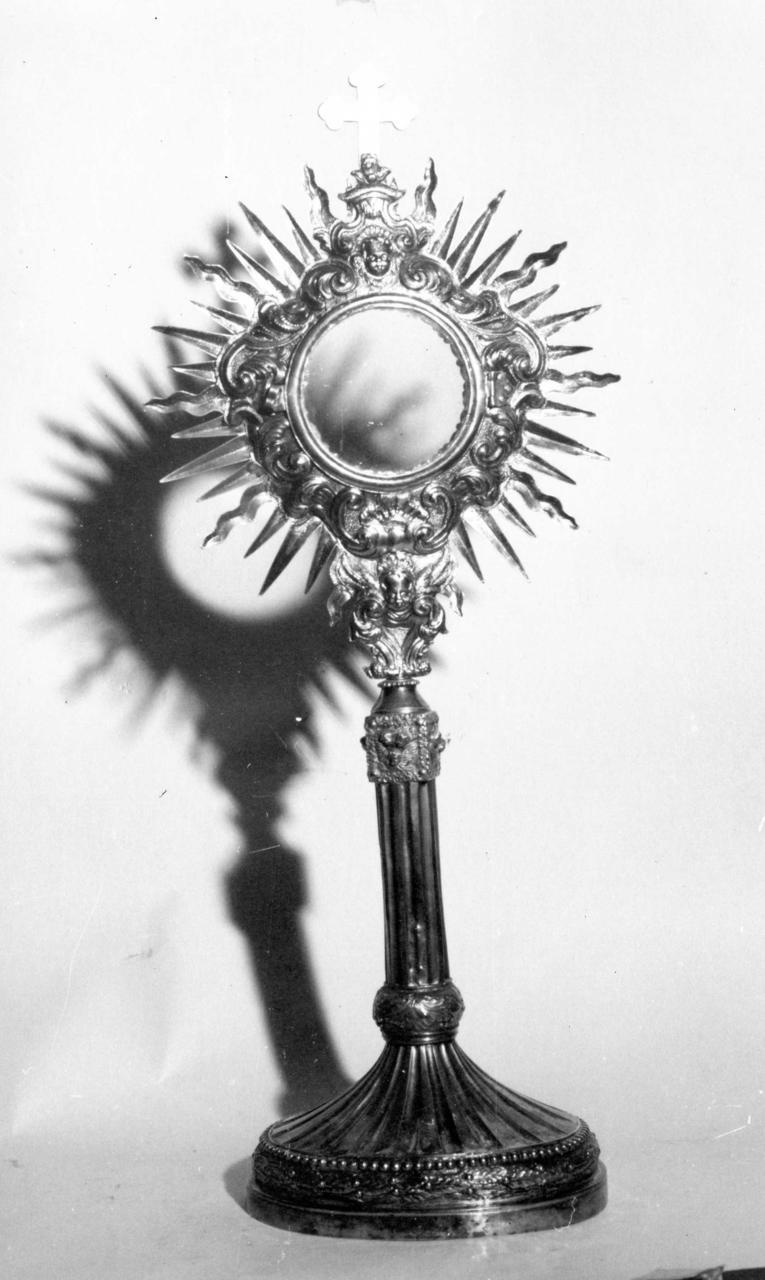 ostensorio - a raggiera - bottega reggiana (sec. XVIII, sec. XIX)