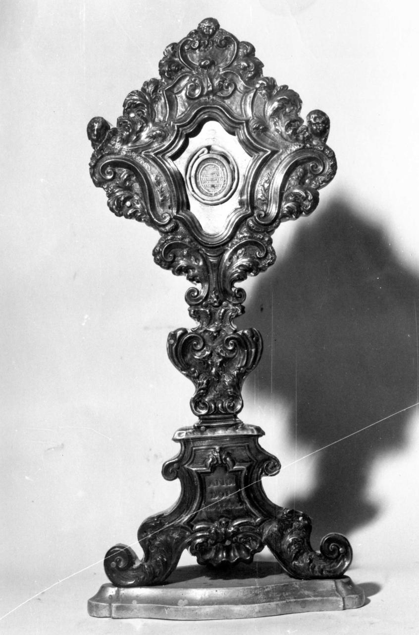 reliquiario - a ostensorio - bottega reggiana (secondo quarto sec. XVIII)