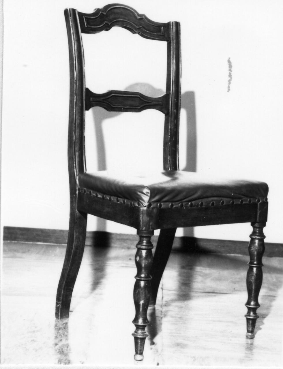 sedia, serie - bottega carpigiana (seconda metà sec. XIX)