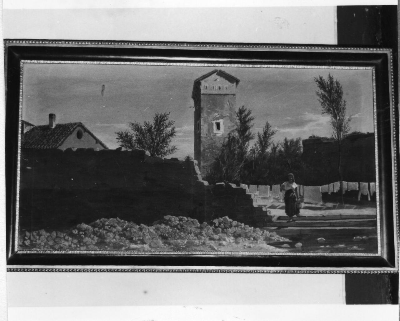 veduta di città (dipinto) di Ruozzi Angelo (seconda metà sec. XIX)