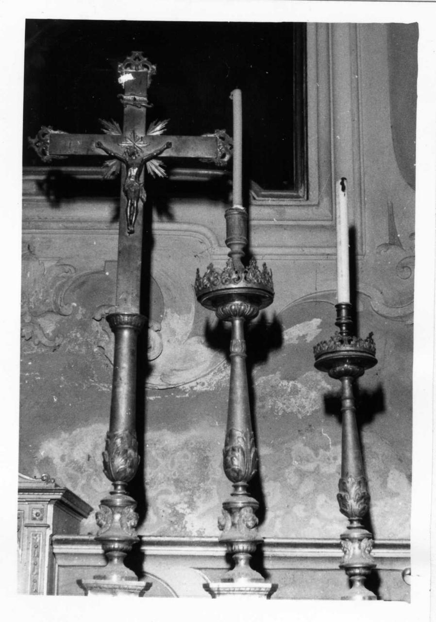 candeliere d'altare, serie - bottega lombarda (?) (seconda metà sec. XIX)