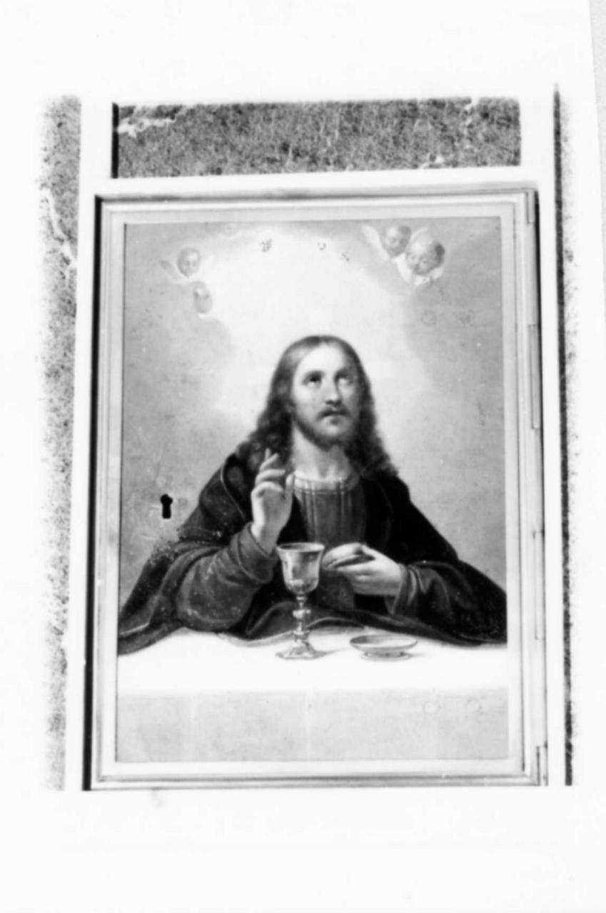 Cristo istitutore dell'Eucarestia (dipinto) di Manzini Luigi (attribuito) (metà sec. XIX)