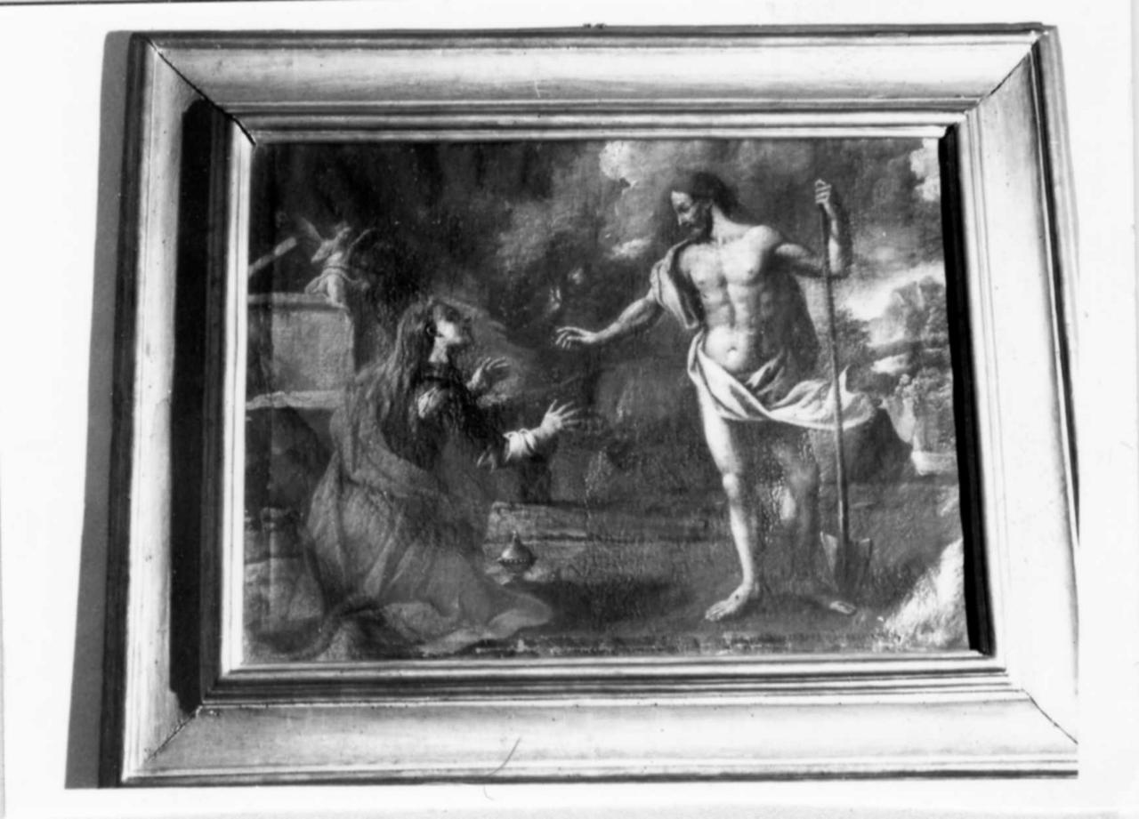 apparizione di Cristo risorto a Santa Maria Maddalena (dipinto) - ambito emiliano (metà sec. XVII)
