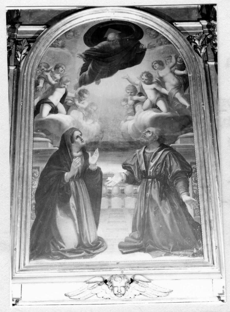 Sant'Anna, San Gioacchino e l'Eterno (dipinto) di Abbate Pietro Paolo il Giovane (inizio sec. XVII)