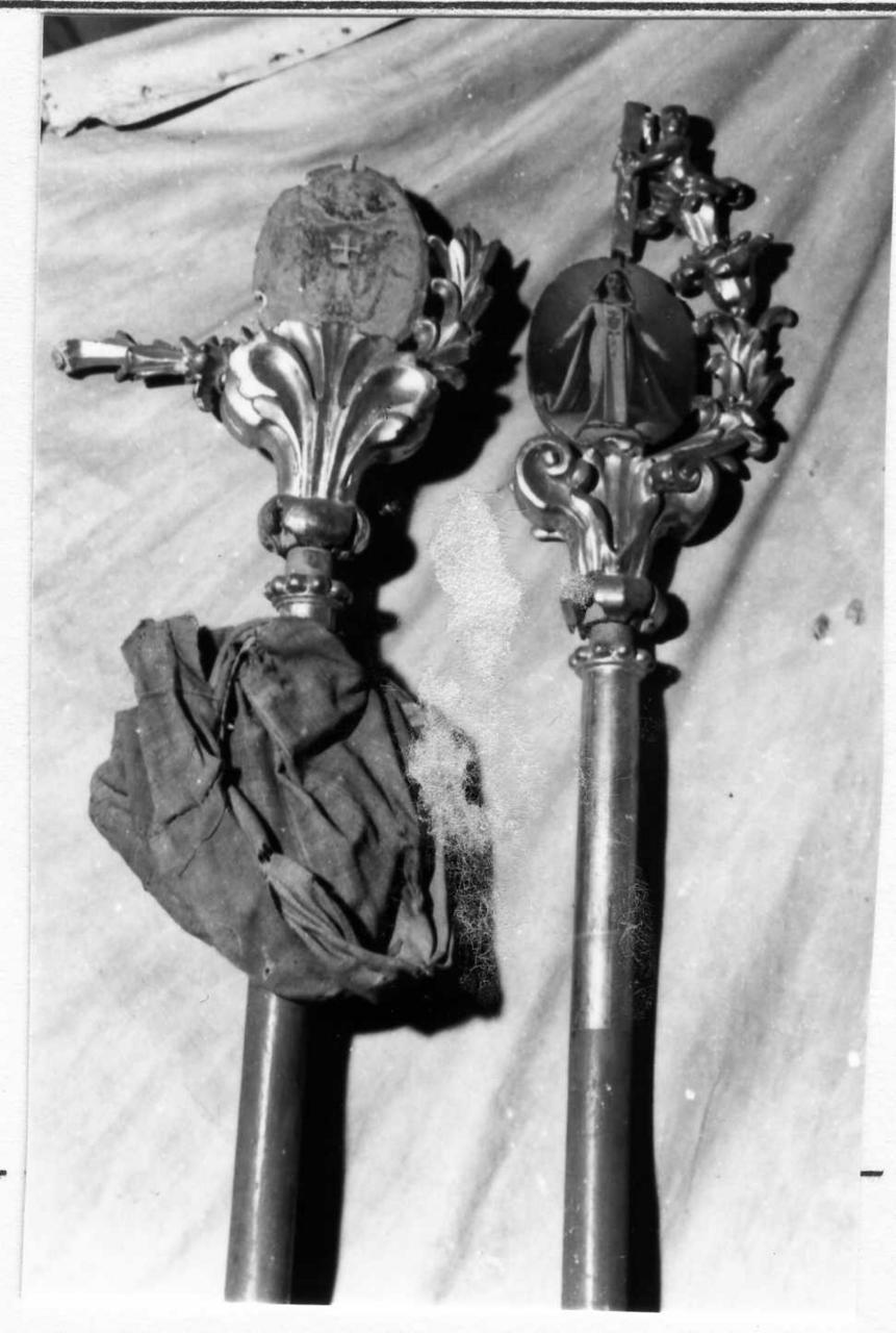 asta di insegna processionale, serie - bottega modenese (prima metà sec. XIX)