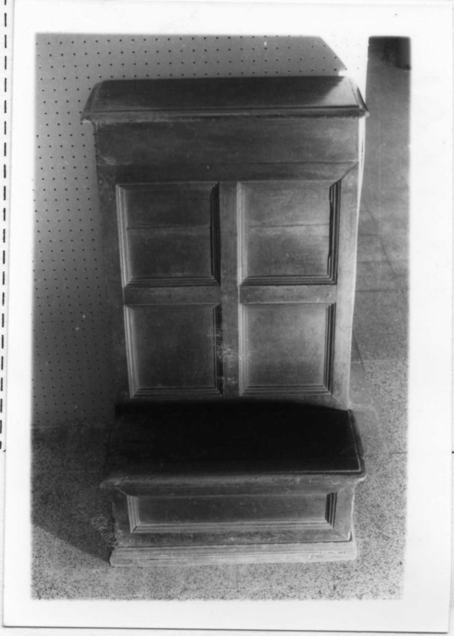 inginocchiatoio - bottega emiliana (sec. XVII)