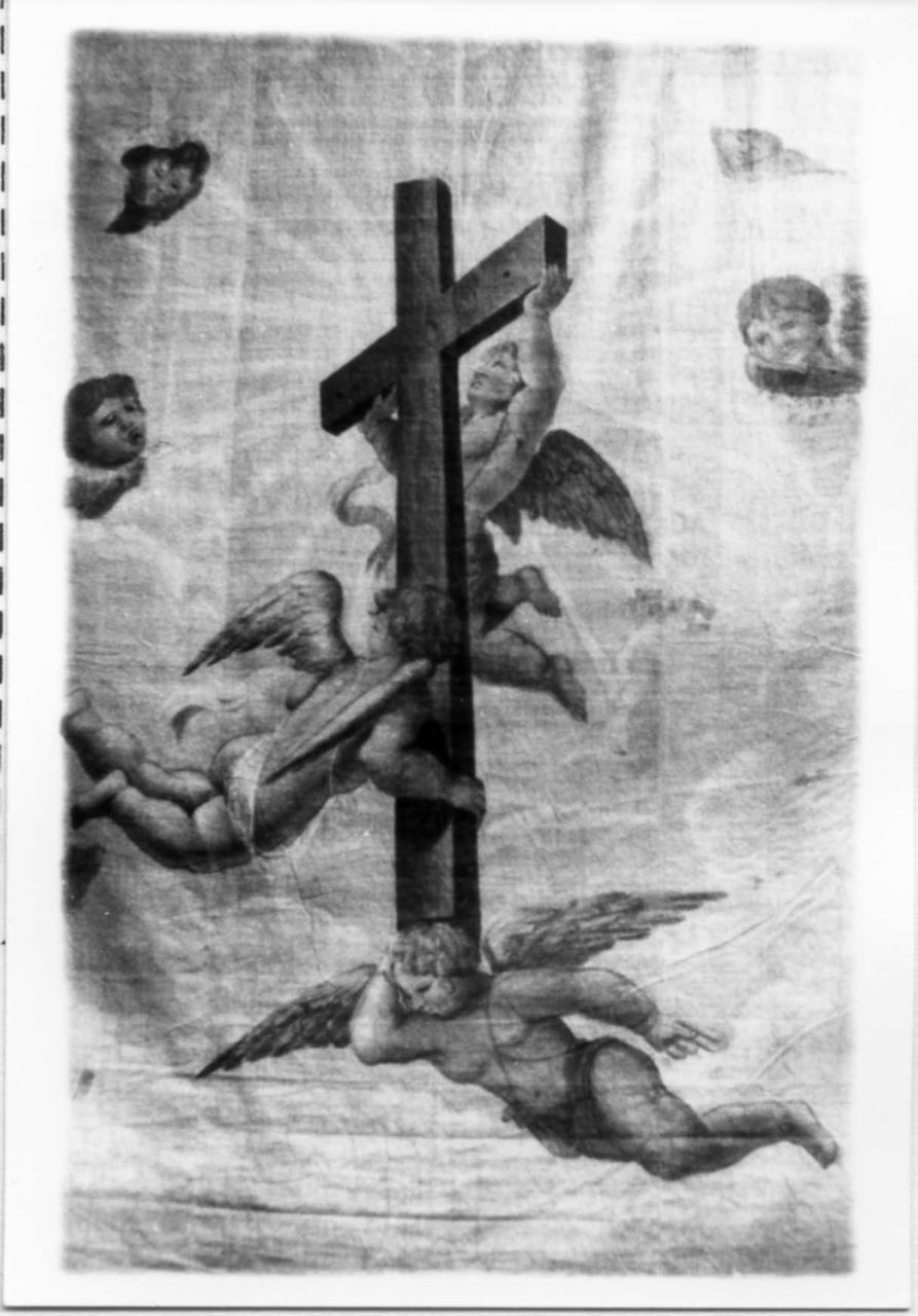 putti alati (stendardo processionale) - ambito italiano (sec. XX)