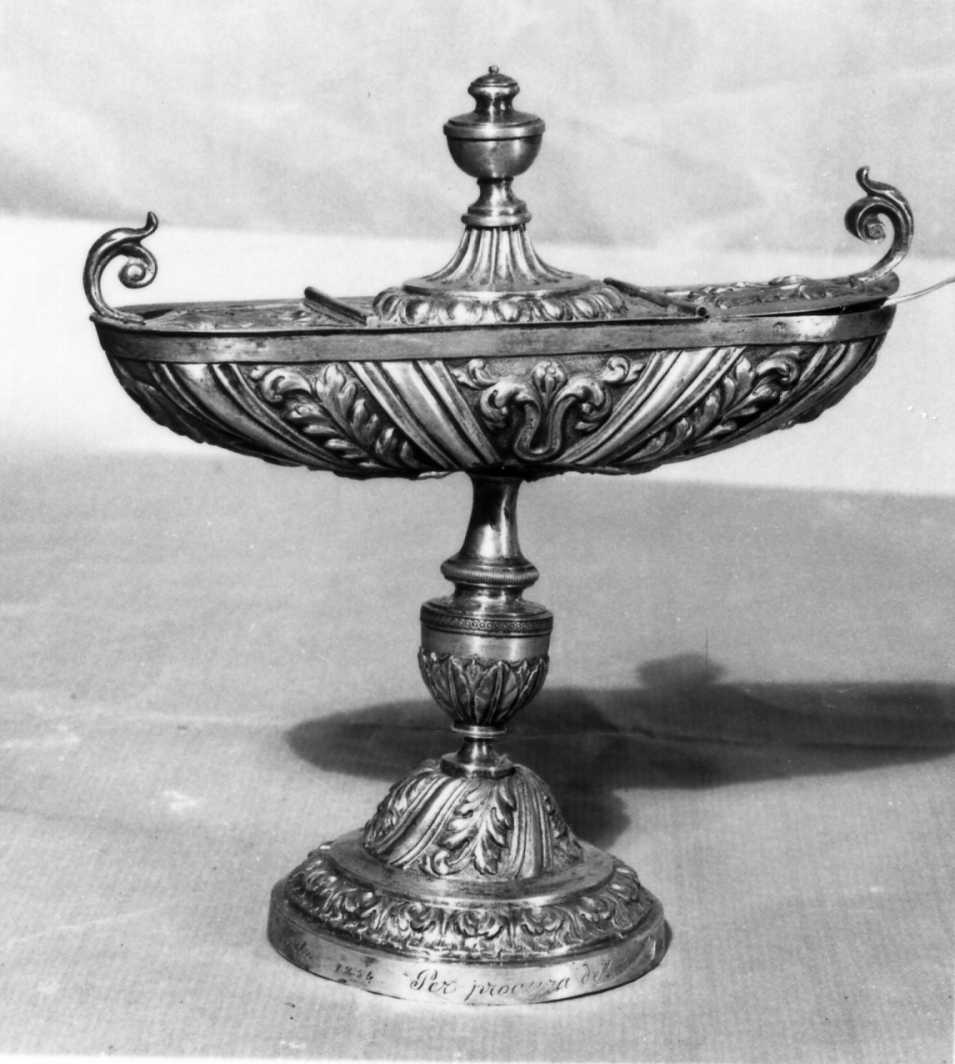 navicella portaincenso - bottega emiliana (sec. XIX)