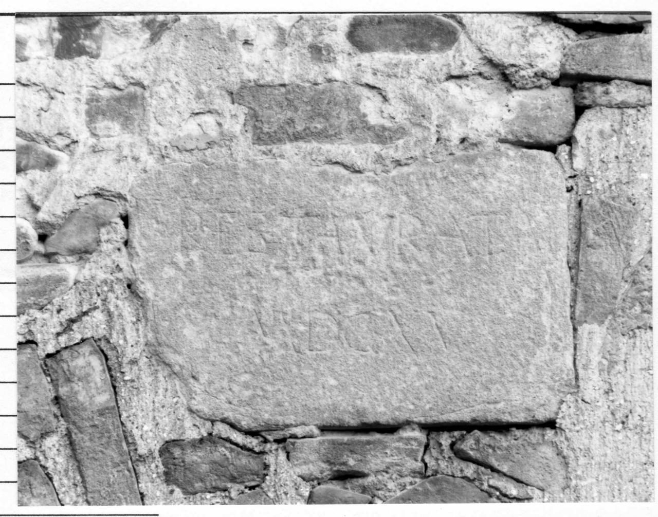 lapide documentaria - bottega emiliana (sec. XVII)